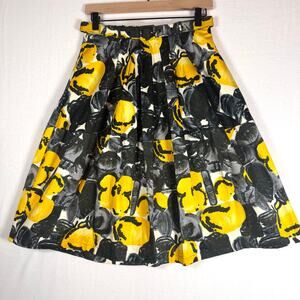 ANTHROPOLOGIE Peony Briar Floral Pleated Midi Skirt Springs Summer Skirt Size 2